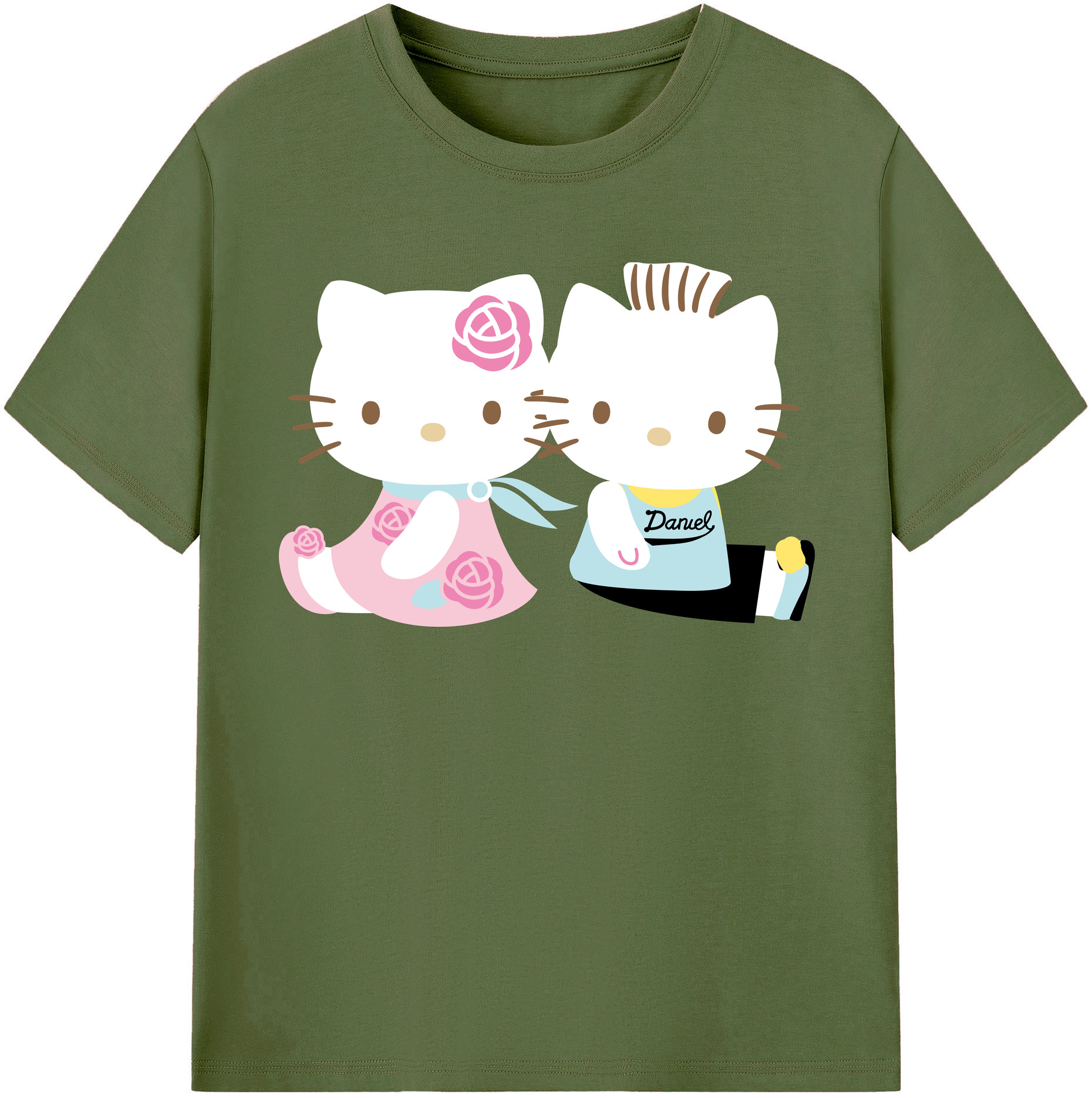 （画像用） Hello Kitty ハローキティ 綿100％半袖Tシャツ（フロントプリント）